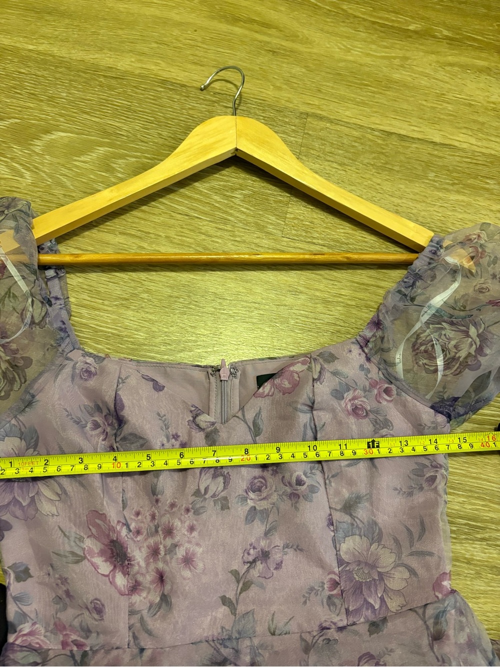 Lulus Oh-So Stunning Purple Floral Organza Tiered Midi Dress - Picture 10 of 12
